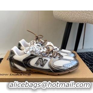 Unique Style New Balance X Miu Miu 530 SL sneakers in patent leather and mesh Grey 1228005