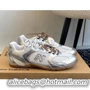 Popular Style New Balance X Miu Miu 530 SL sneakers in patent leather and mesh Silver 1228006