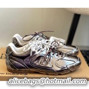 Top Design New Balance X Miu Miu 530 SL sneakers in patent leather Silver 1228009