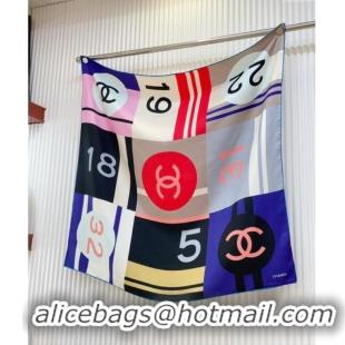 Classic Cheapest Chanel Silk Square Scarf 90x90cm 0730 Blue 2024