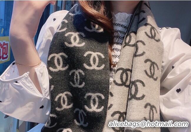 Good Taste Chanel CC Long Scarf 35x180cm 0912 Grey/Black 2024