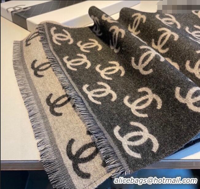 Good Taste Chanel CC Long Scarf 35x180cm 0912 Grey/Black 2024