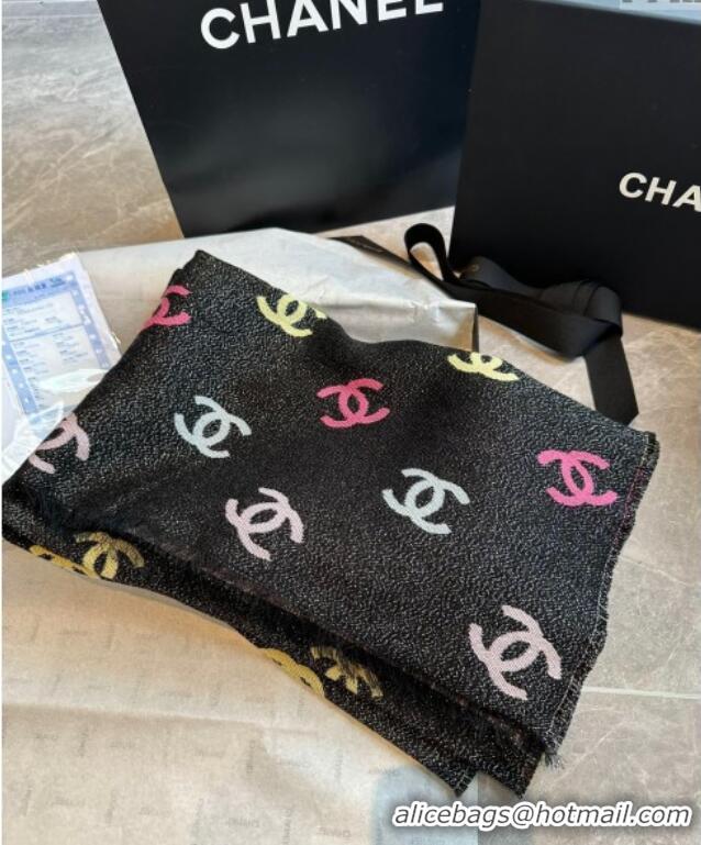 Top Grade Chanel Cashmere Wool Long Scarf 70x180cm 12105 Rainbow 2024