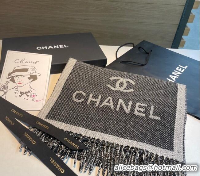 Low Cost Chanel Wool Long Scarf 34x200cm CH102107 Grey 2024