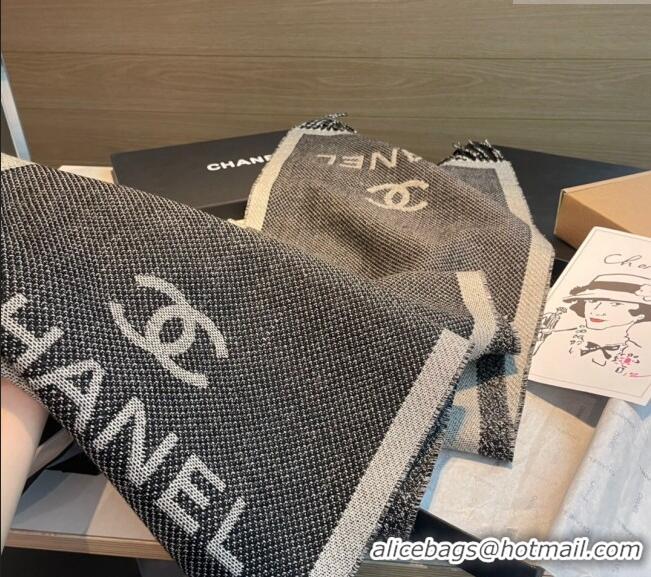 Low Cost Chanel Wool Long Scarf 34x200cm CH102107 Grey 2024