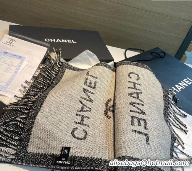 Low Cost Chanel Wool Long Scarf 34x200cm CH102107 Grey 2024