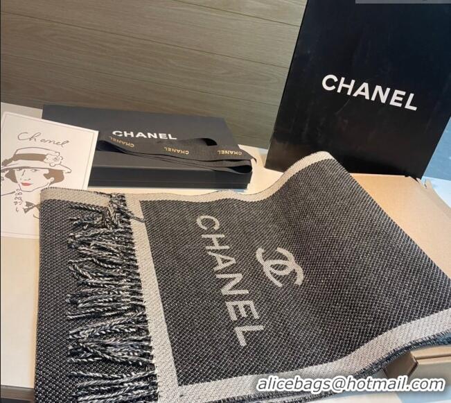 Low Cost Chanel Wool Long Scarf 34x200cm CH102107 Grey 2024