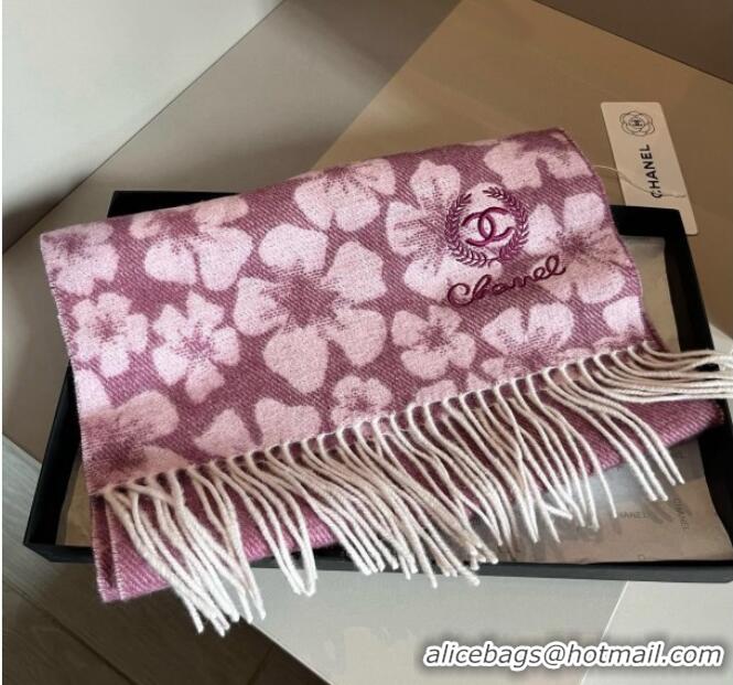 Low Cost Chanel Bloom Cashmere Long Scarf 32x180cm CH102108 Purple 2024