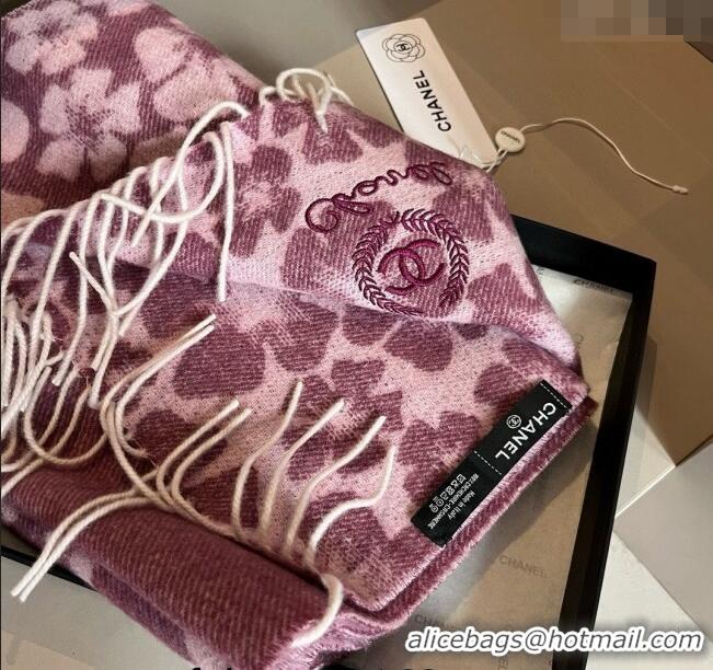 Low Cost Chanel Bloom Cashmere Long Scarf 32x180cm CH102108 Purple 2024