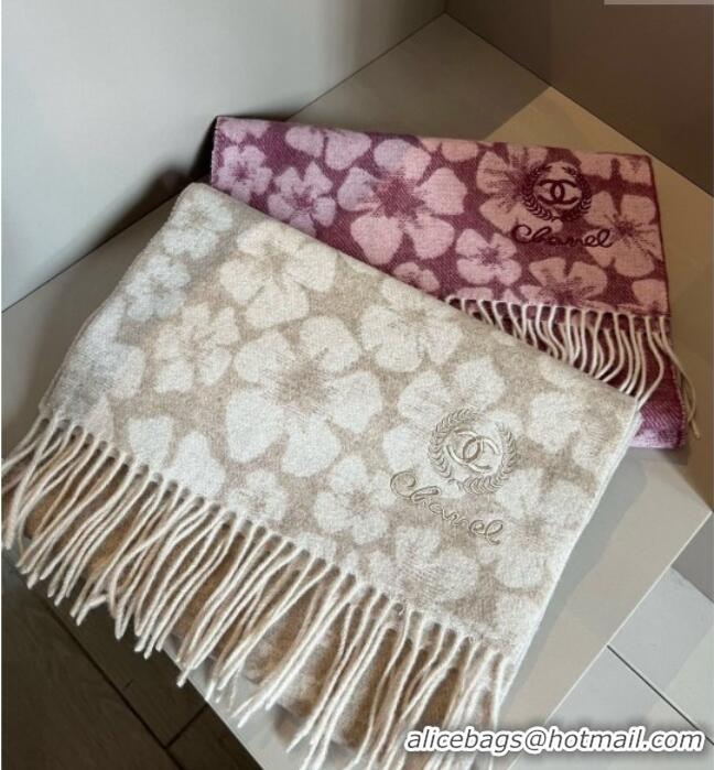 Low Cost Chanel Bloom Cashmere Long Scarf 32x180cm CH102108 Purple 2024