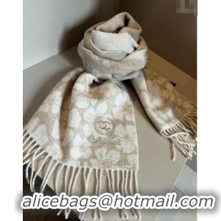 Low Price Chanel Bloom Cashmere Long Scarf 32x180cm CH102108 Beige 2024