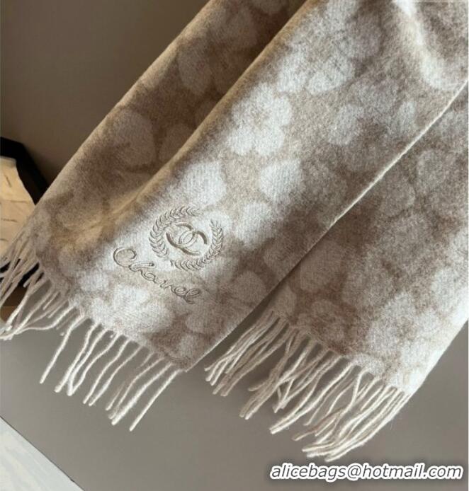 Low Price Chanel Bloom Cashmere Long Scarf 32x180cm CH102108 Beige 2024