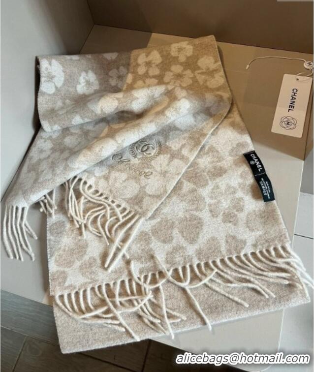 Low Price Chanel Bloom Cashmere Long Scarf 32x180cm CH102108 Beige 2024