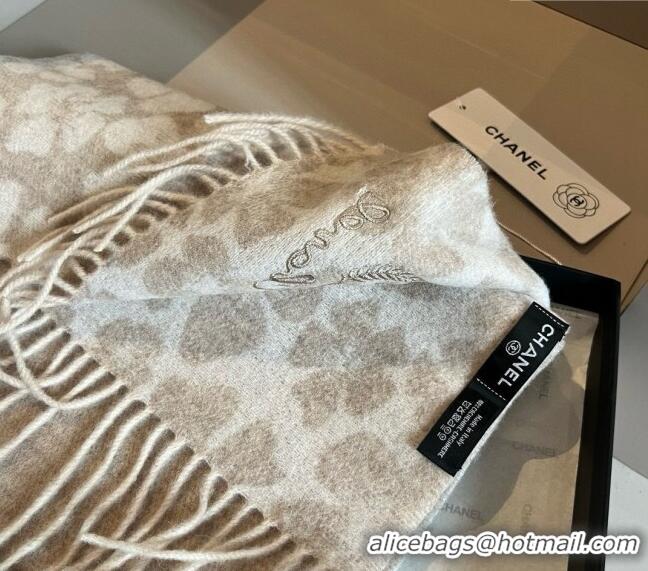 Low Price Chanel Bloom Cashmere Long Scarf 32x180cm CH102108 Beige 2024