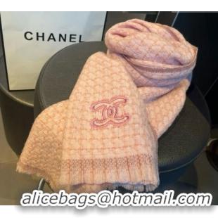 Luxury Cheap Chanel Cashmere Long Scarf 30x190cm CH102110 Pink 2024