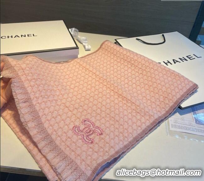 Luxury Cheap Chanel Cashmere Long Scarf 30x190cm CH102110 Pink 2024