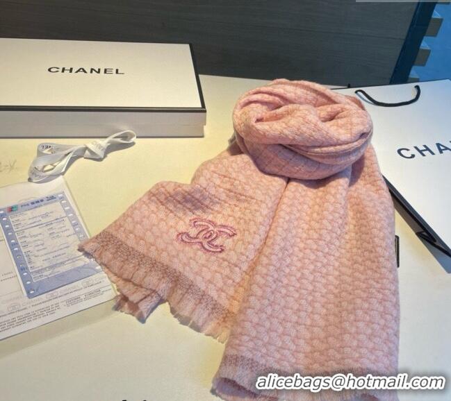 Luxury Cheap Chanel Cashmere Long Scarf 30x190cm CH102110 Pink 2024