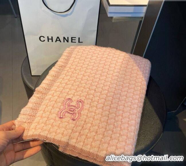 Luxury Cheap Chanel Cashmere Long Scarf 30x190cm CH102110 Pink 2024