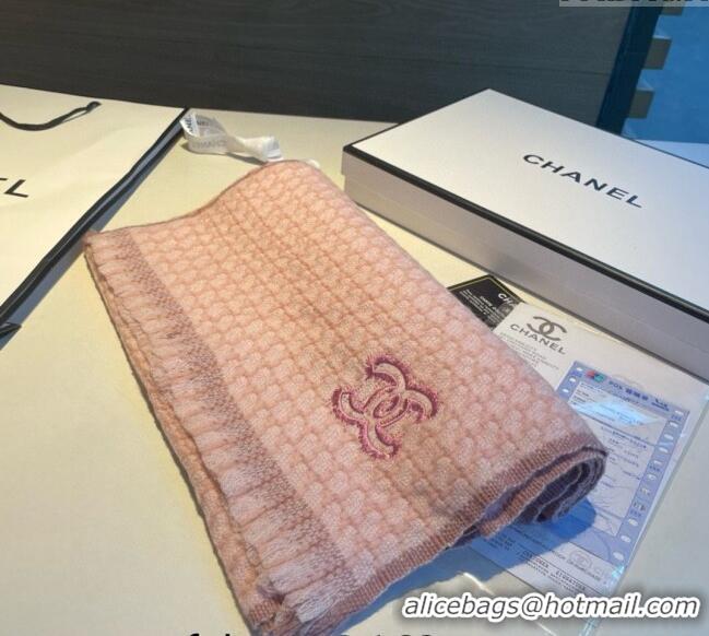 Luxury Cheap Chanel Cashmere Long Scarf 30x190cm CH102110 Pink 2024