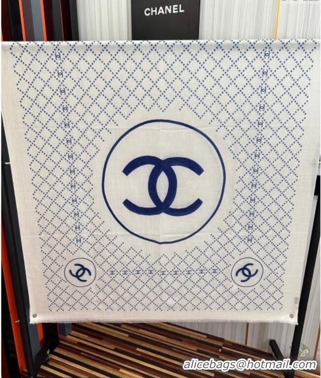 Buy Inexpensive Chanel Cashmere Long Scarf 100x200 CH102114 White 2024