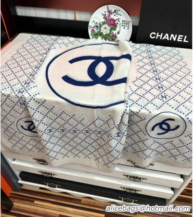 Buy Inexpensive Chanel Cashmere Long Scarf 100x200 CH102114 White 2024