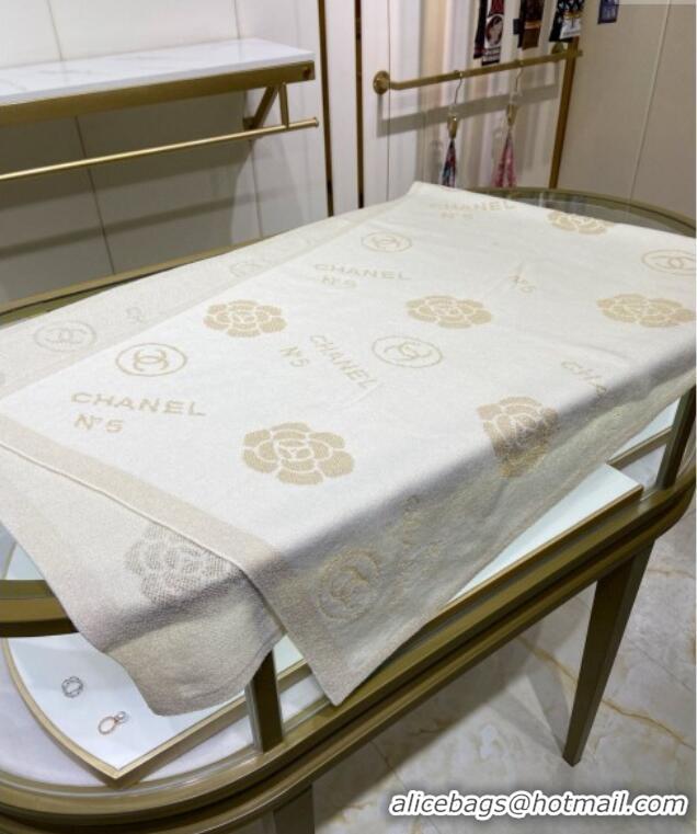 Luxury Cheap Chanel Camellia Bloom Cashmere Long Scarf 62x195 CH102115 White 2024