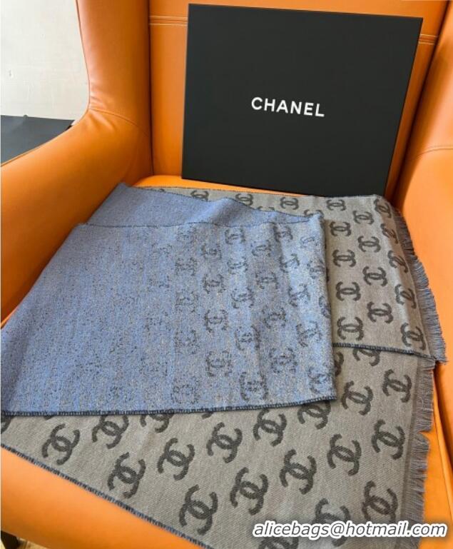 Famous Brand Chanel Wool Cashmere Long Scarf 35x185cm 1128 Dark Grey 2024