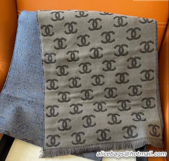 Famous Brand Chanel Wool Cashmere Long Scarf 35x185cm 1128 Dark Grey 2024