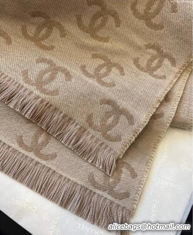 Traditional Discount Chanel Wool Cashmere Long Scarf 35x185cm 1128 Beige Grey 2024