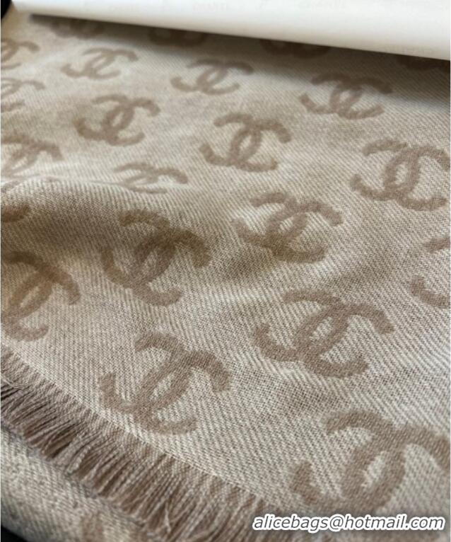 Traditional Discount Chanel Wool Cashmere Long Scarf 35x185cm 1128 Beige Grey 2024