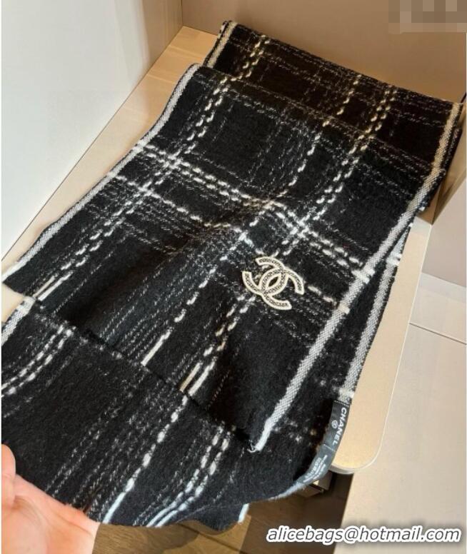 Unique Discount Chanel Long Scarf CH121110 Black 2024