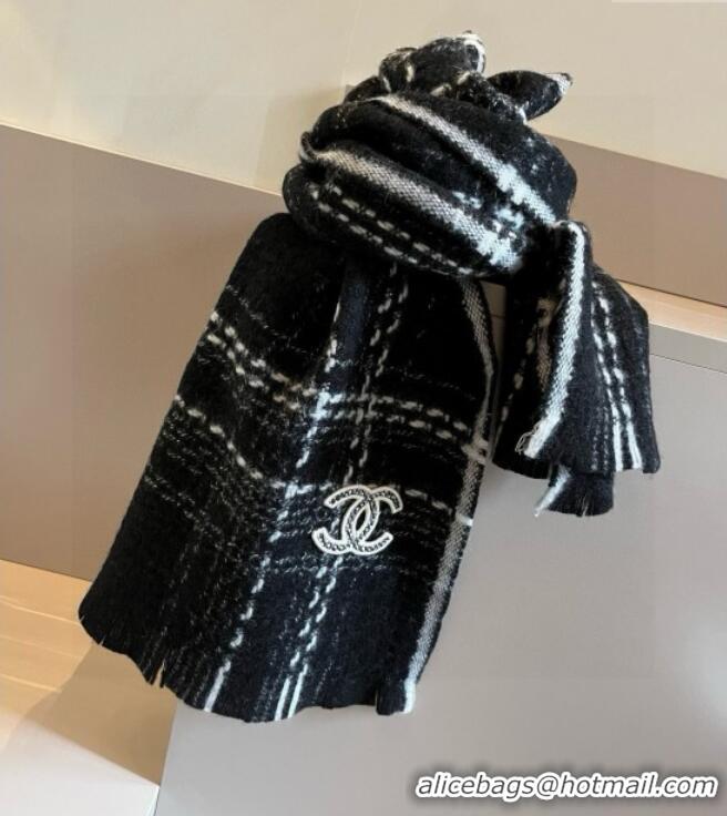 Unique Discount Chanel Long Scarf CH121110 Black 2024