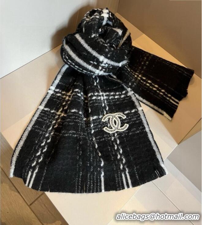 Unique Discount Chanel Long Scarf CH121110 Black 2024