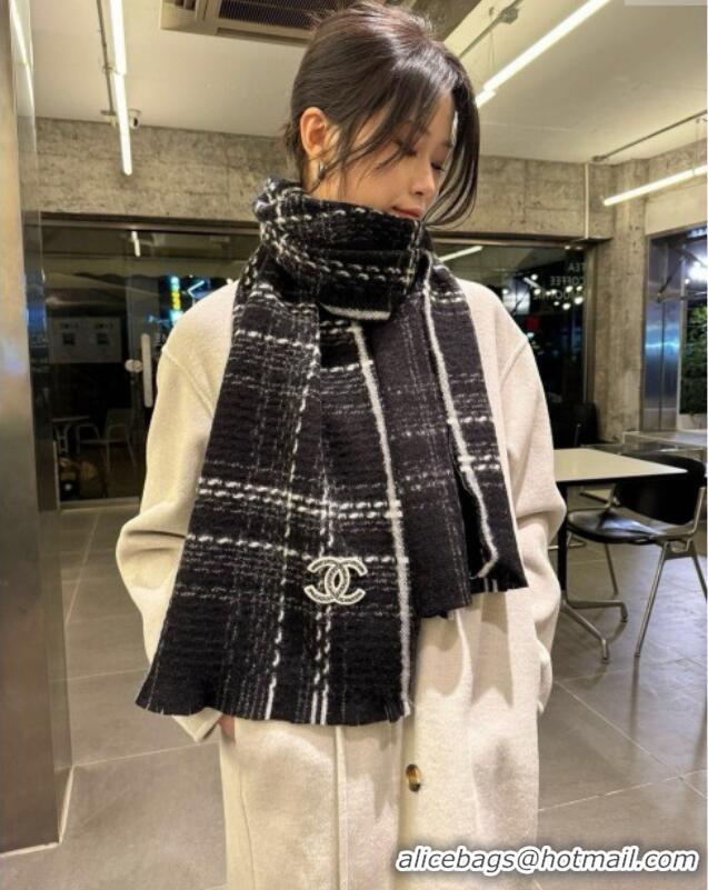 Unique Discount Chanel Long Scarf CH121110 Black 2024