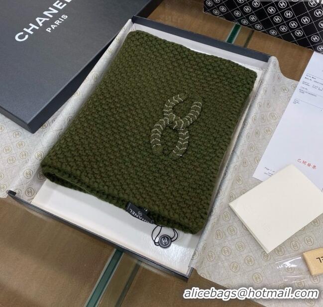 Luxurious Chanel Cashmere Cashmere Scarf CH011005 Green 2025 Top Quality