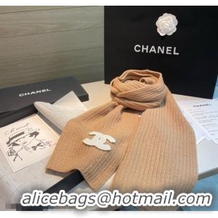 Classic Specials Chanel Cashmere Knit Long Scarf 30x180cm 0115 Dark Beige 2025