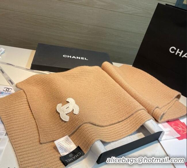 Classic Specials Chanel Cashmere Knit Long Scarf 30x180cm 0115 Dark Beige 2025