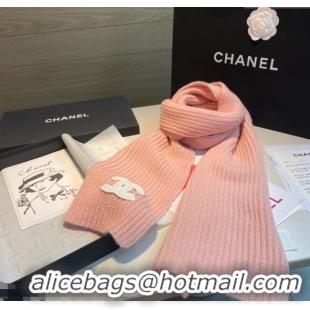 Best Grade Chanel Cashmere Knit Long Scarf 30x180cm 0115 Pink 2025