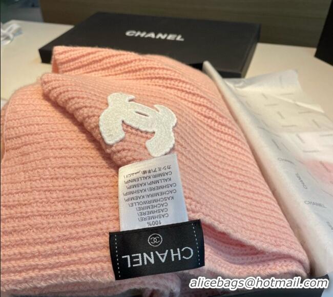 Best Grade Chanel Cashmere Knit Long Scarf 30x180cm 0115 Pink 2025