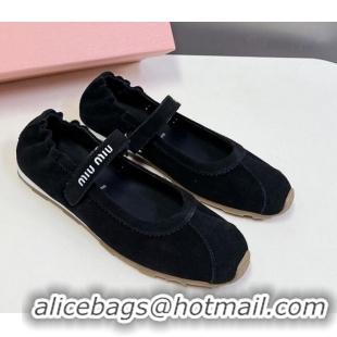 Best Product Miu Miu Suede ballerinas flats Black 0224061