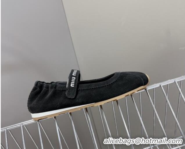 Best Product Miu Miu Suede ballerinas flats Black 0224061