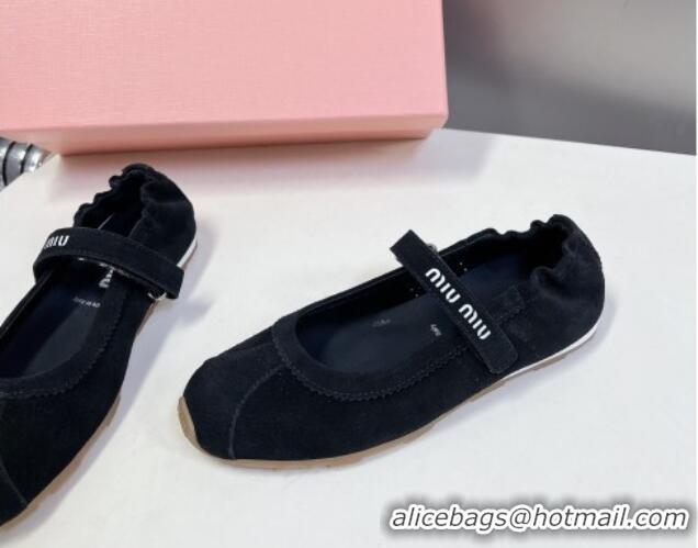 Best Product Miu Miu Suede ballerinas flats Black 0224061