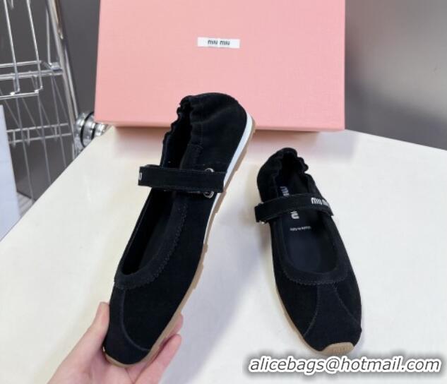 Best Product Miu Miu Suede ballerinas flats Black 0224061