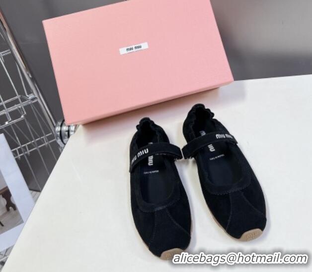 Best Product Miu Miu Suede ballerinas flats Black 0224061