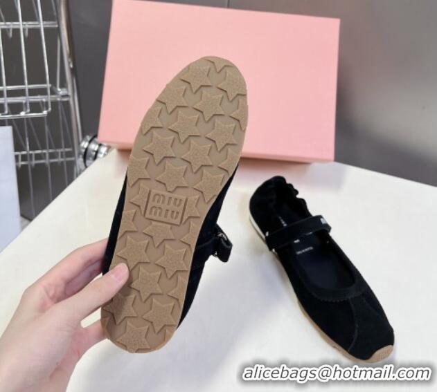 Best Product Miu Miu Suede ballerinas flats Black 0224061