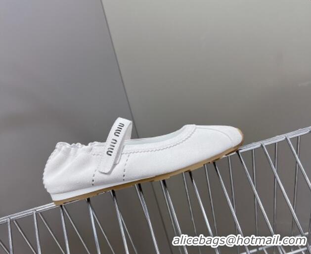 Grade Miu Miu Suede ballerinas flats White 0224064