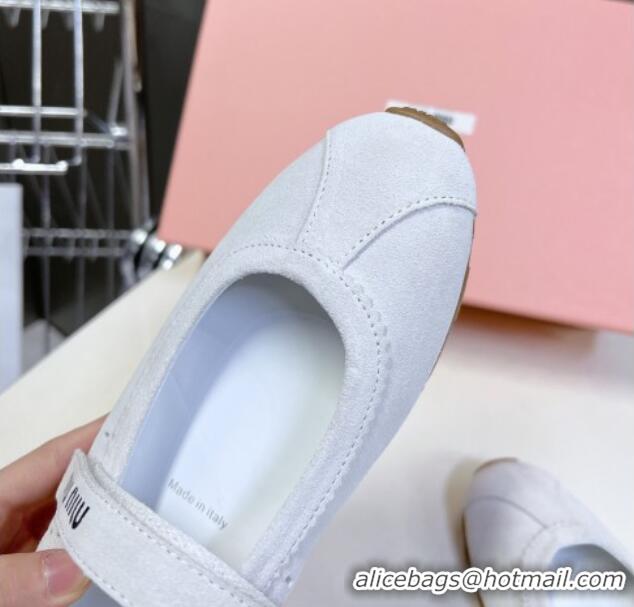 Grade Miu Miu Suede ballerinas flats White 0224064