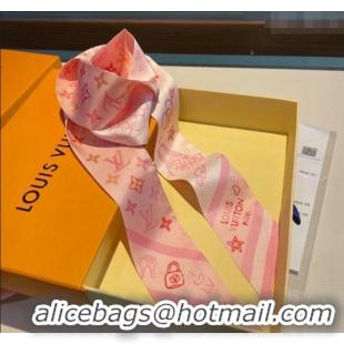 Famous Brand Louis Vuitton LV Wishlist Silk Bandeau Scarf 6x120cm 0130 Pink 2024