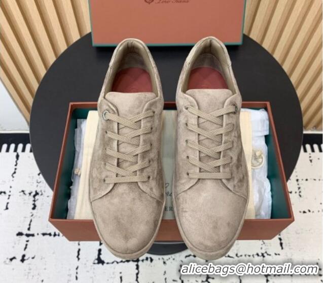 Grade Quality Loro Piana Nuages Low top Sneakers in Suede Khaki 1113077