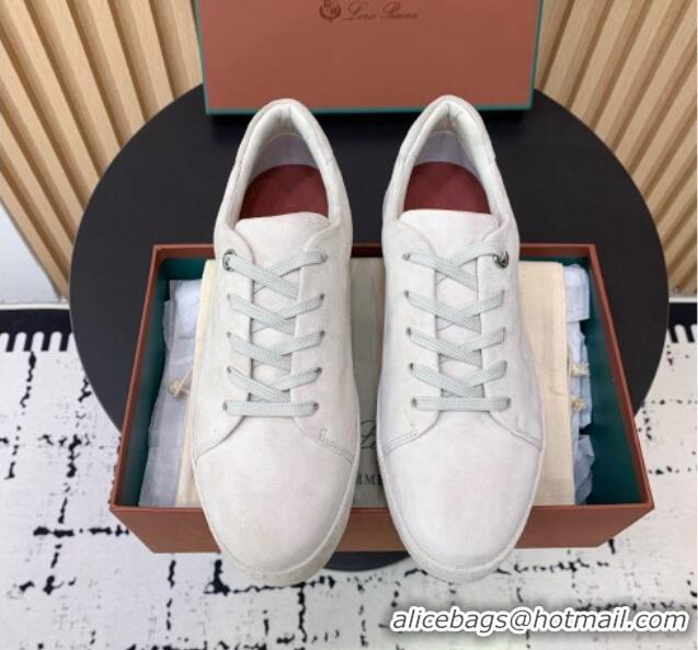 Hot Style Loro Piana Nuages Low top Sneakers in Suede White 1113078